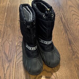 Sorel Black Quilted Snow Boots